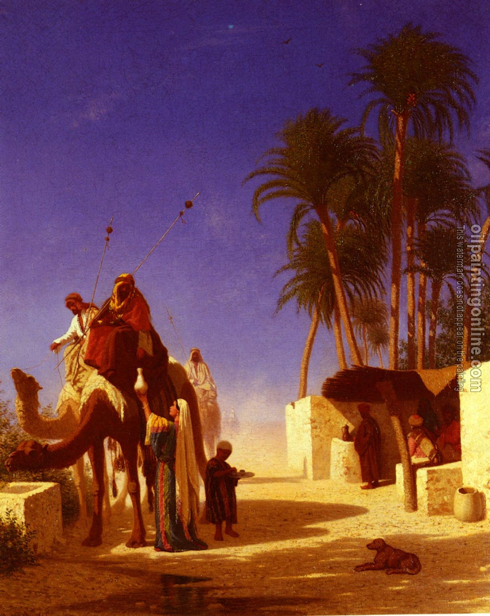 Frere, Charles Theodore - Camel Drivers Drinking from the Wells